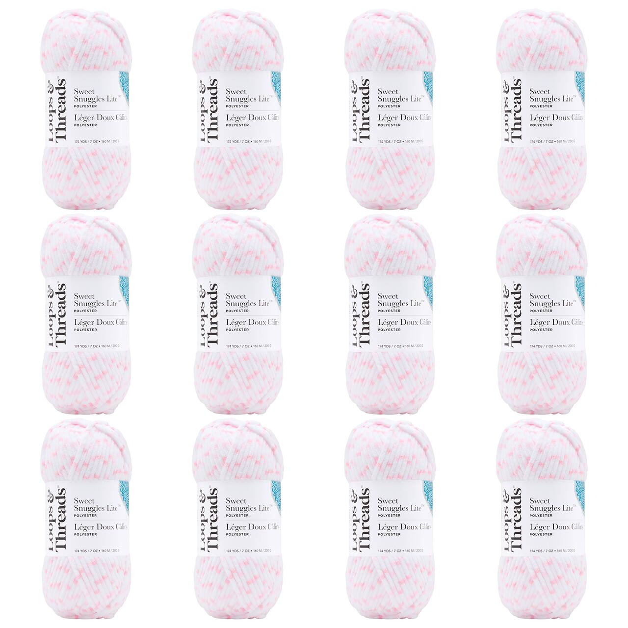 12 Pack: Sweet Snuggles Lite™ Variegated Striped Yarn by Loops & Threads®